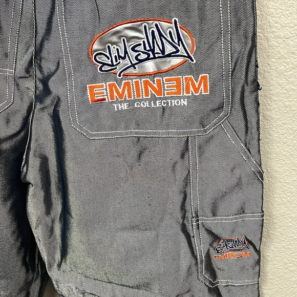 Vintage Deadstock Slim Shady Eminem 90s Baggy Wide Leg Carpenter Jeans Silver 30 - Picture 7 of 16